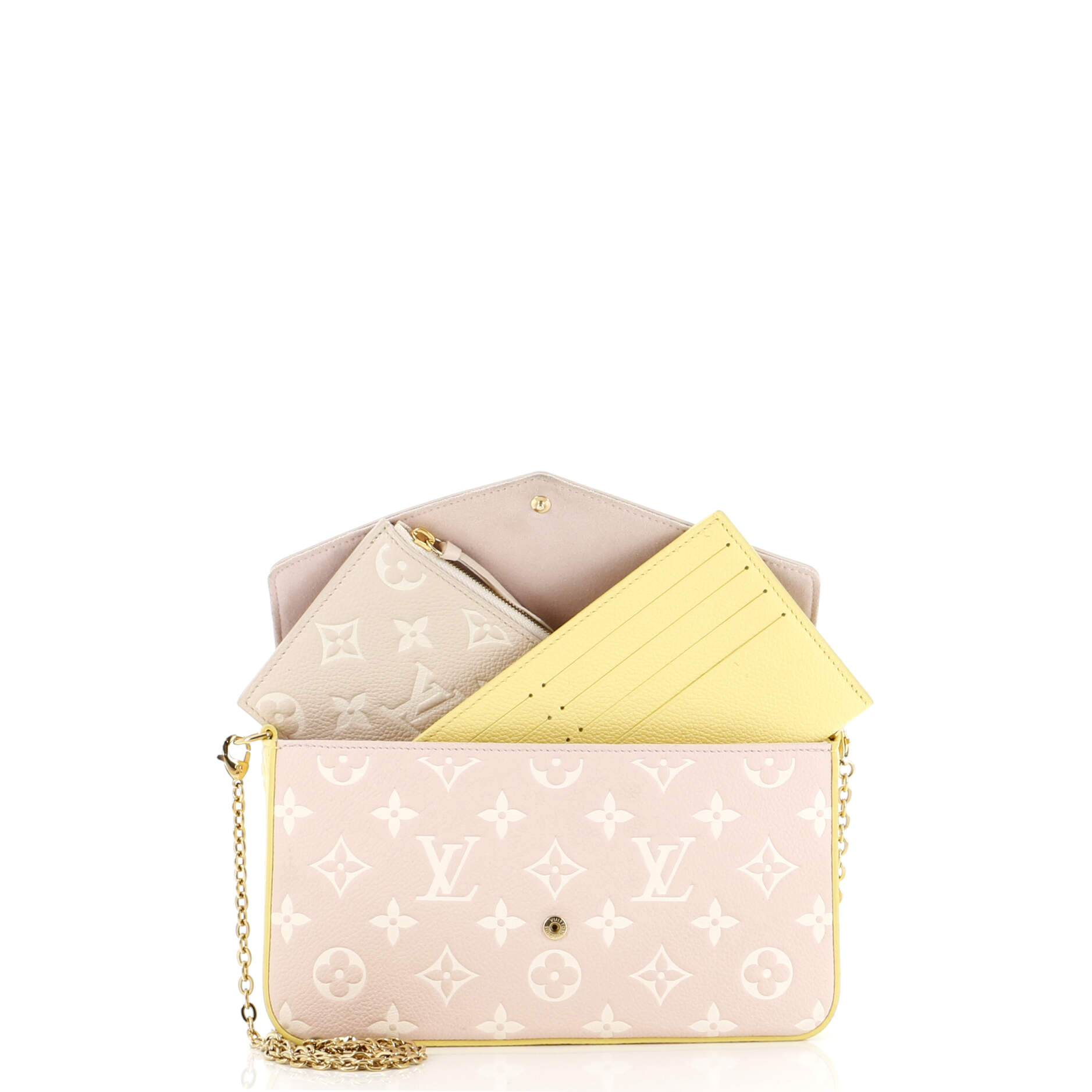 Louis Vuitton Felicie Pochette Spring In The City Empreinte Leather Monogram Jewelry