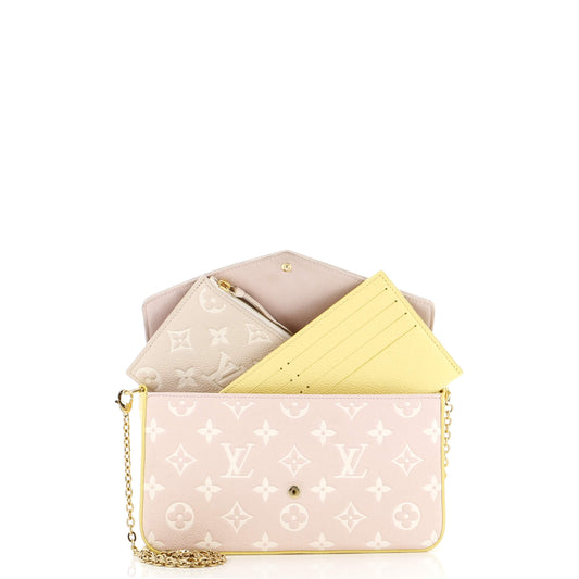 Louis Vuitton Felicie Pochette Spring In The City Empreinte Leather Monogram Jewelry