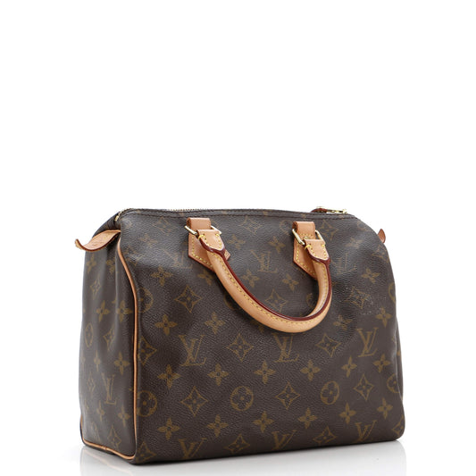 Louis Vuitton Speedy Handbag Canvas Monogram Travel Bag Canvas 253034651