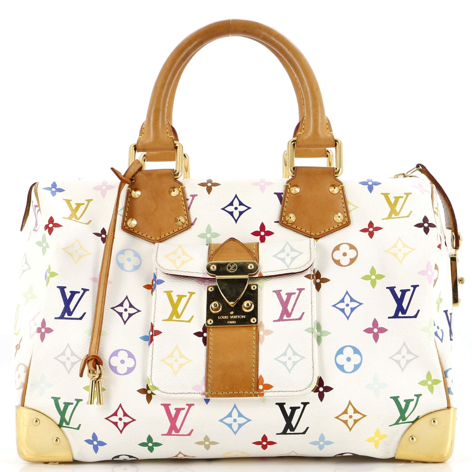Louis Vuitton Speedy Handbag Multicolor Monogram Travel Bag Multicolor 303034721