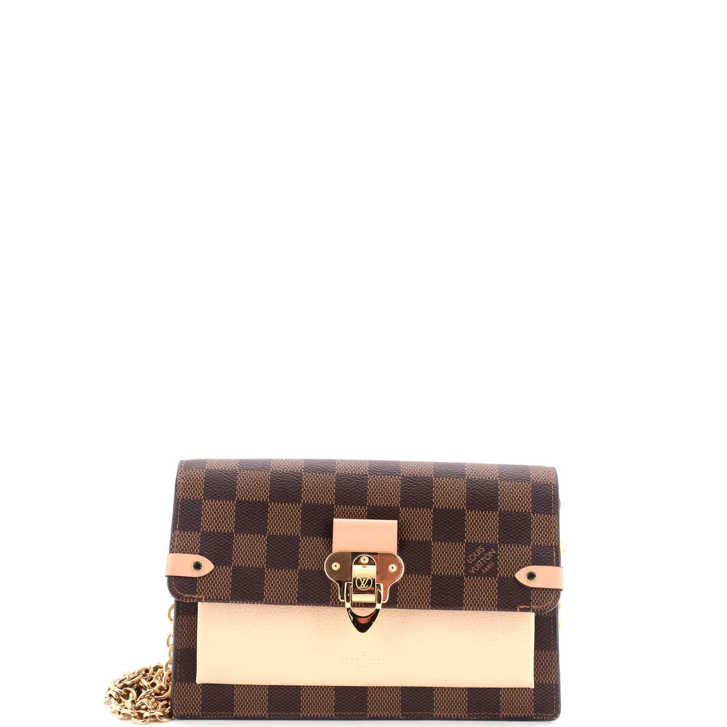 Louis Vuitton Vavin Wallet Nm Damier With Handbag Leather Chain Travel Bag
