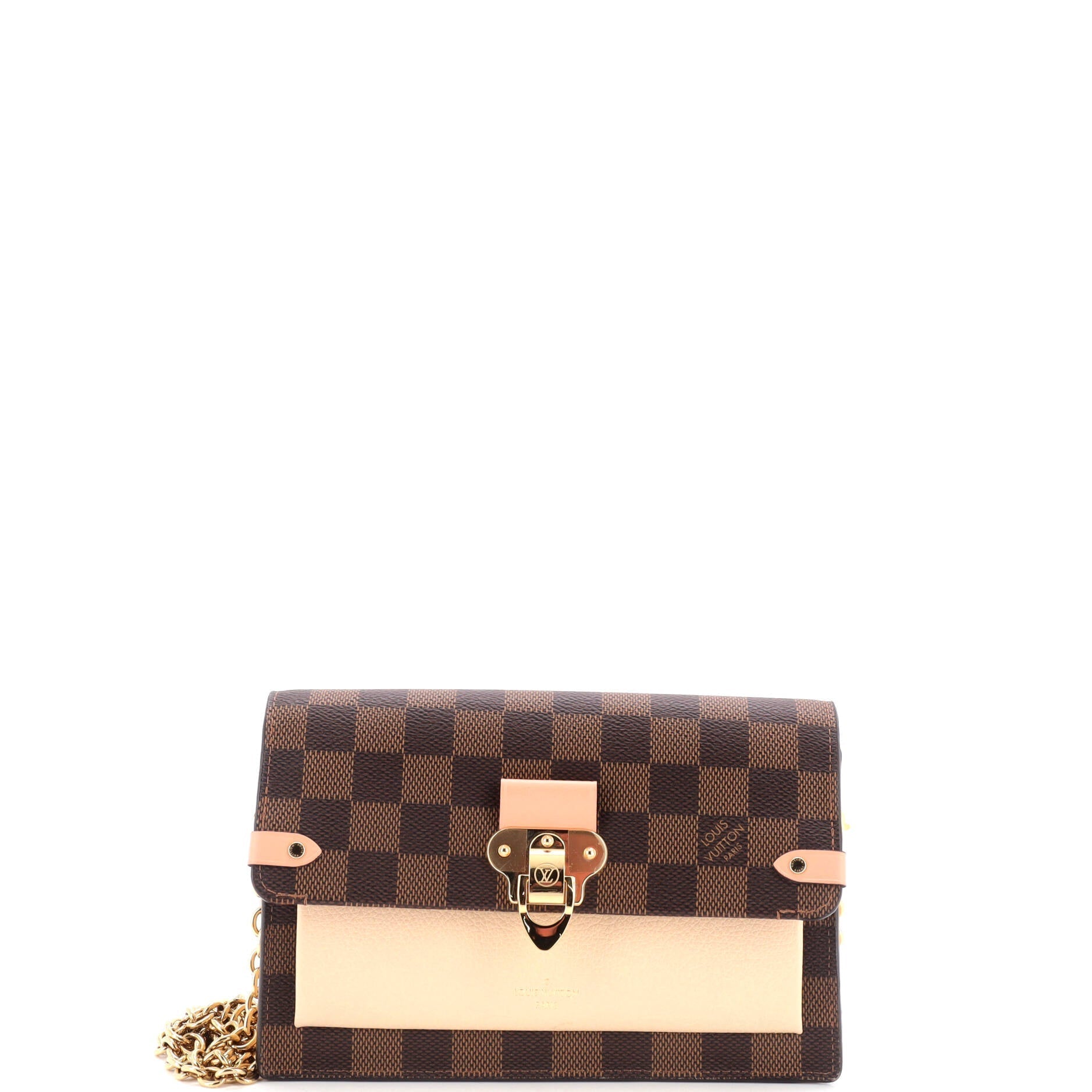 Louis Vuitton Vavin Wallet Nm Damier With Handbag Leather Chain Travel Bag