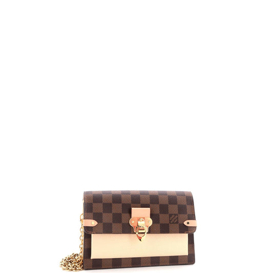Louis Vuitton Vavin Wallet Nm Damier With Handbag Leather Chain Travel Bag