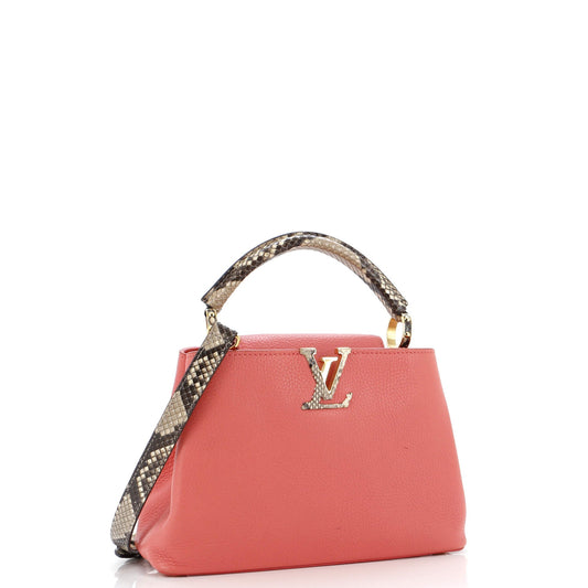Louis Vuitton Capucines Bag With Python Bb Leather Shoulder Bag Python Bb3034871
