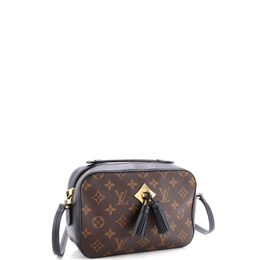 Louis Vuitton Saintonge Handbag With Leather Canvas Travel Bag