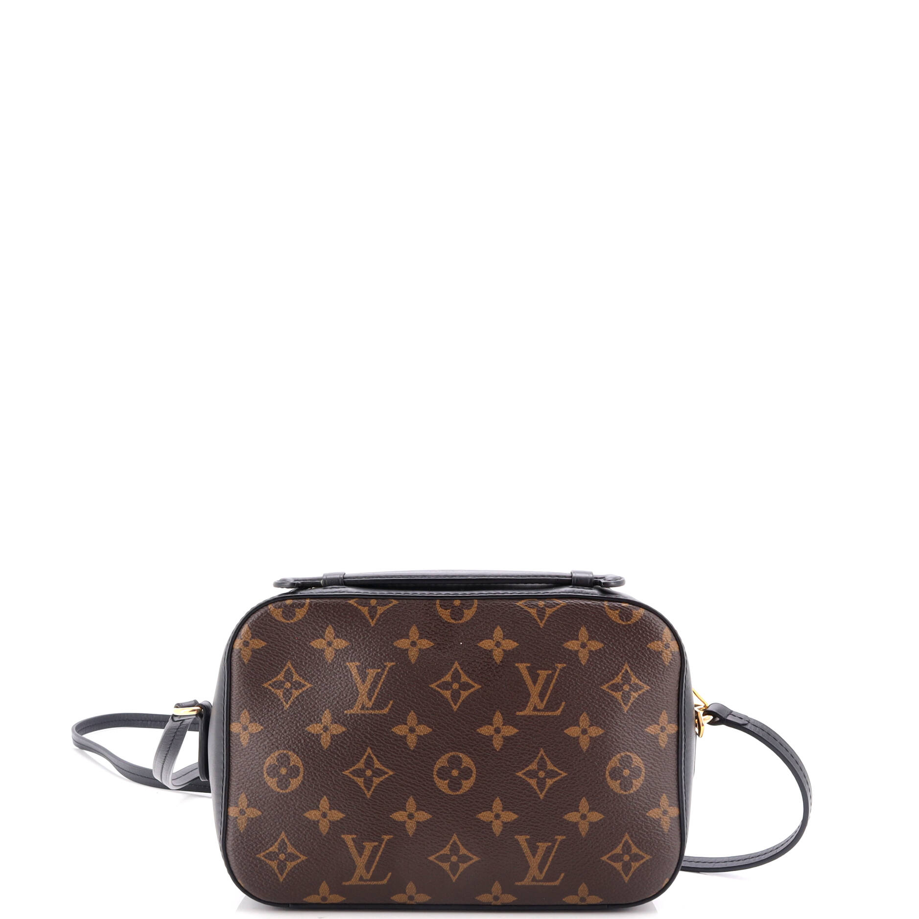 Louis Vuitton Saintonge Handbag With Leather Canvas Travel Bag