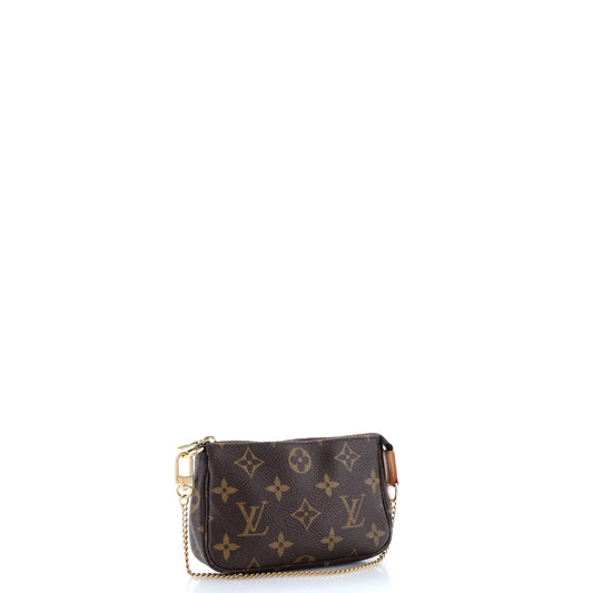 Louis Vuitton Pochette Accessoires Clutch Bag Canvas Monogram Canvas Mini3035496