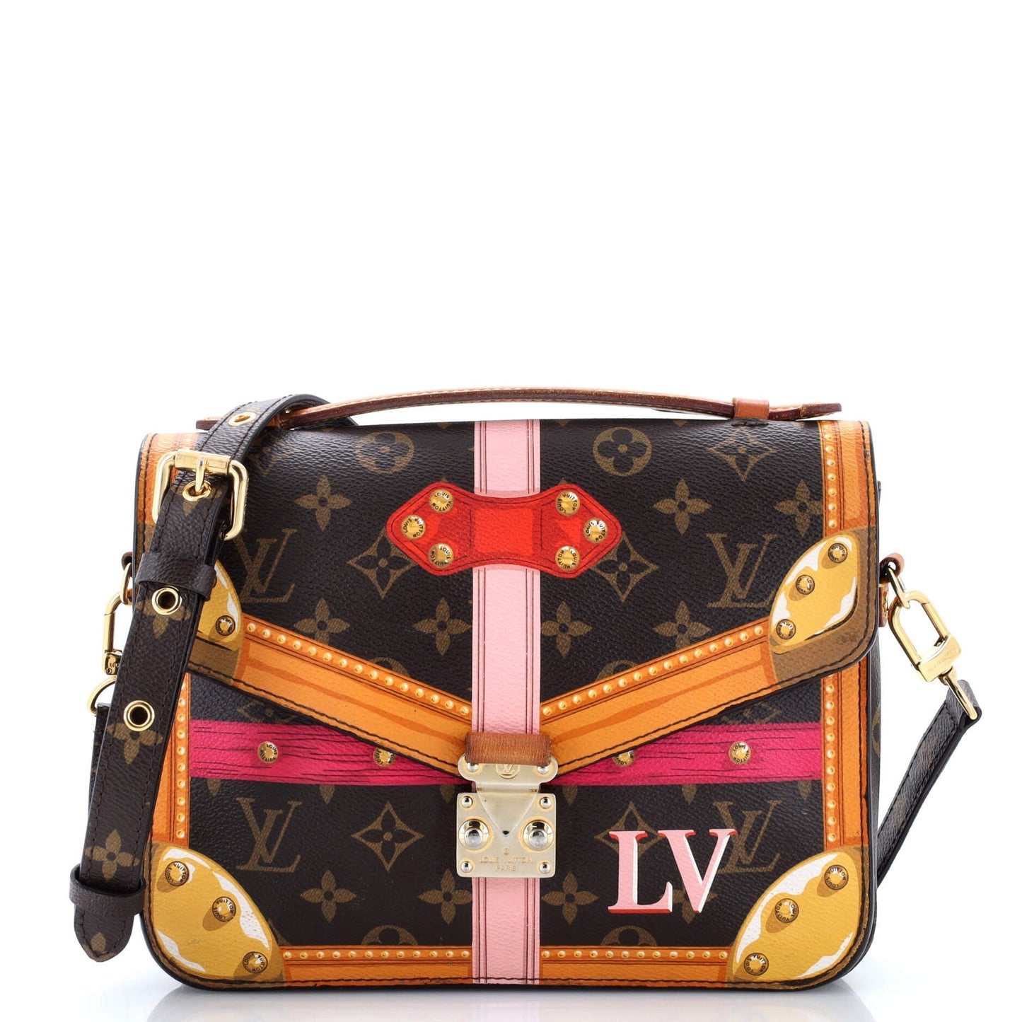 Louis Vuitton Pochette Metis Limited Edition Summer Trunks Shoulder Canvas Monogram Shoulder Bag Canvas 3035962