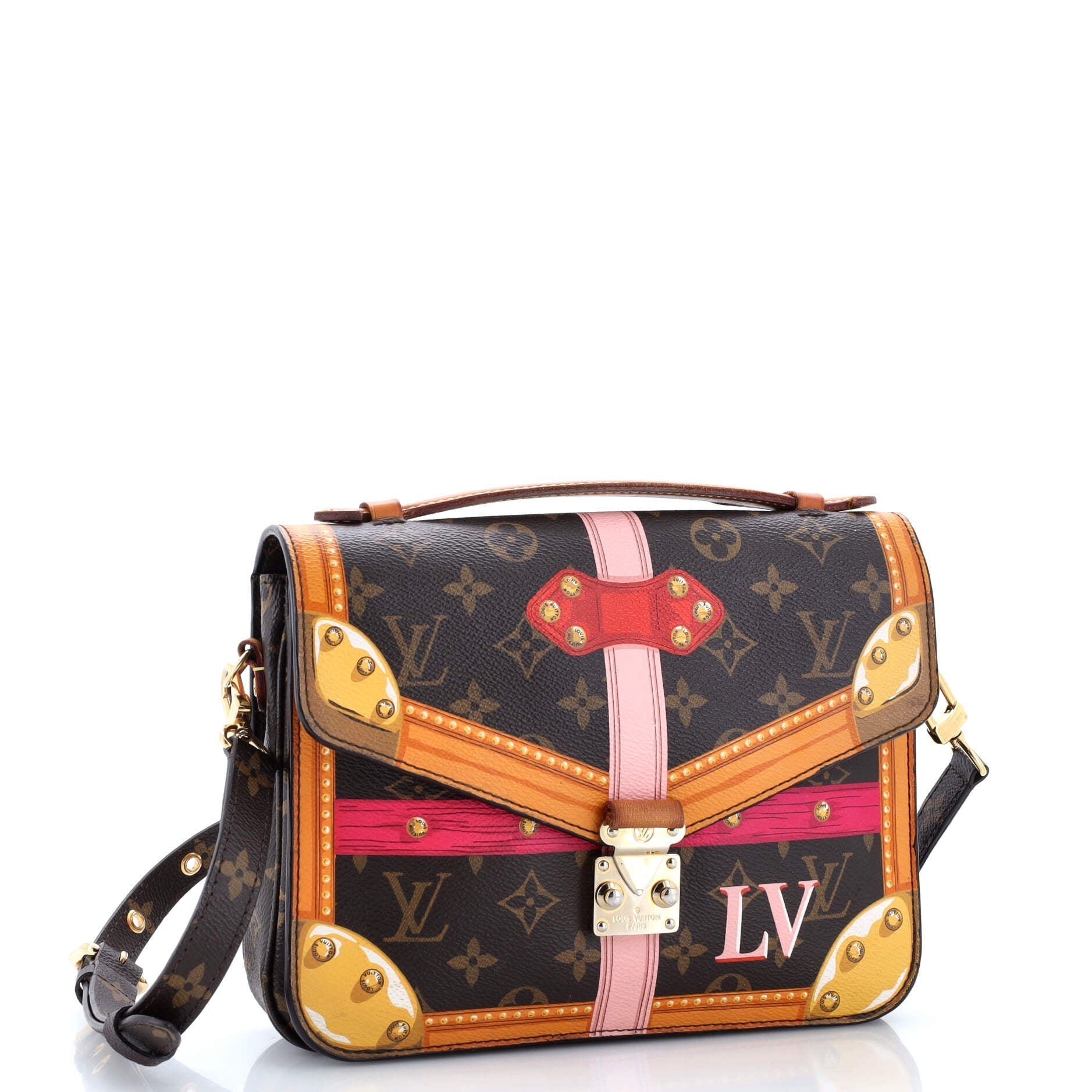 Louis Vuitton Pochette Metis Limited Edition Summer Trunks Shoulder Canvas Monogram Shoulder Bag Canvas 3035962