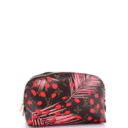 Louis Vuitton Cosmetic Pouch Limited Edition Jungle Dots Handbag Monogram Travel Bag