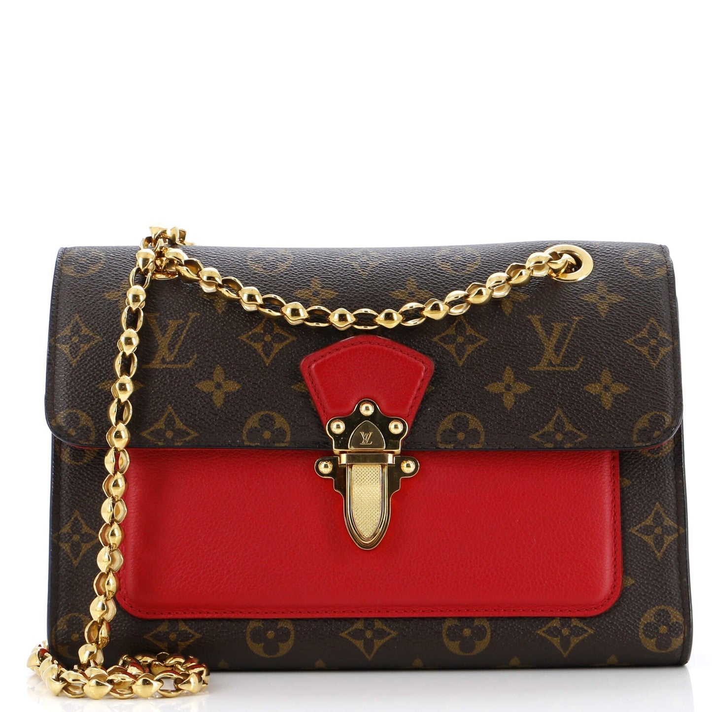 Louis Vuitton Victoire Handbag And Leather Canvas Shoulder Bag Leather 3036431