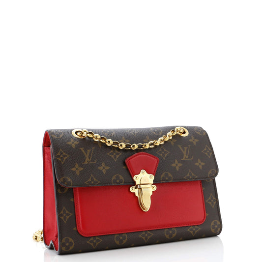 Louis Vuitton Victoire Handbag And Leather Canvas Shoulder Bag Leather 3036431