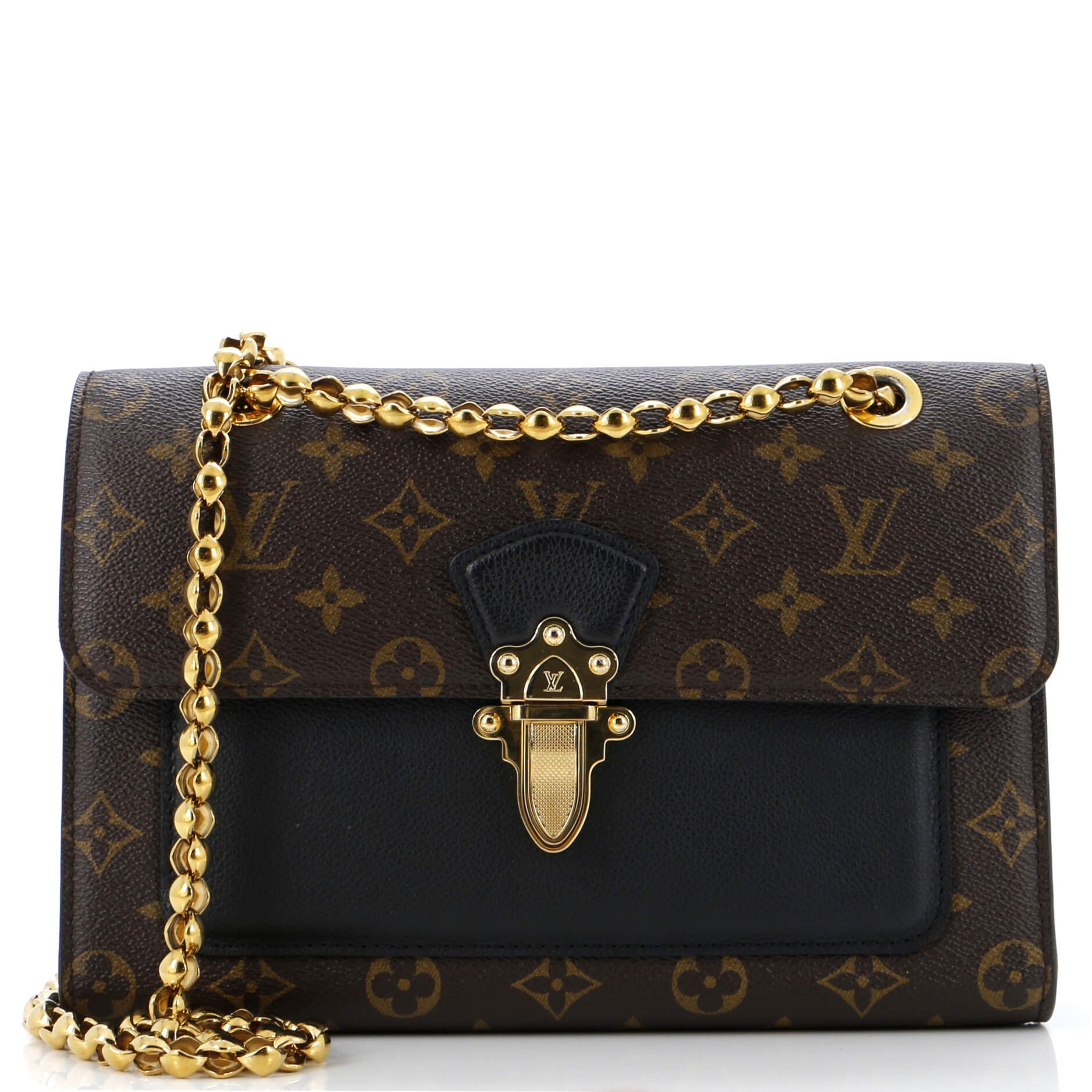 Louis Vuitton Victoire Handbag And Leather Canvas Shoulder Bag