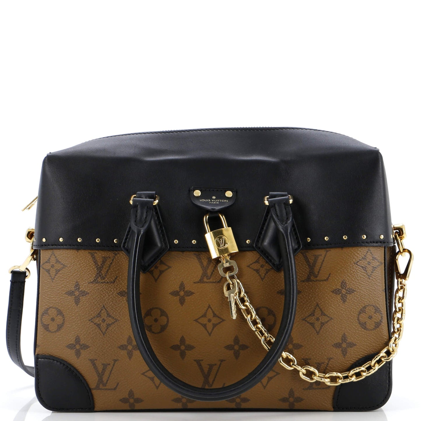 Louis Vuitton City Malle Handbag Reverse And Mm Leather Canvas Travel Bag Leather Mm3036521
