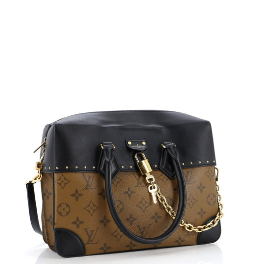 Louis Vuitton City Malle Handbag Reverse And Mm Leather Canvas Travel Bag Leather Mm3036521