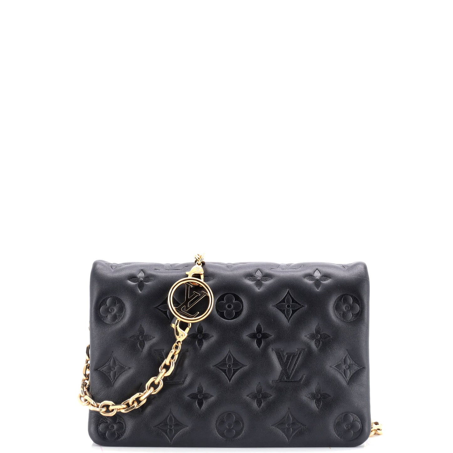 Louis Vuitton Coussin Pochette Embossed Lambskin Shoulder Bag Monogram Lambskin 3036561