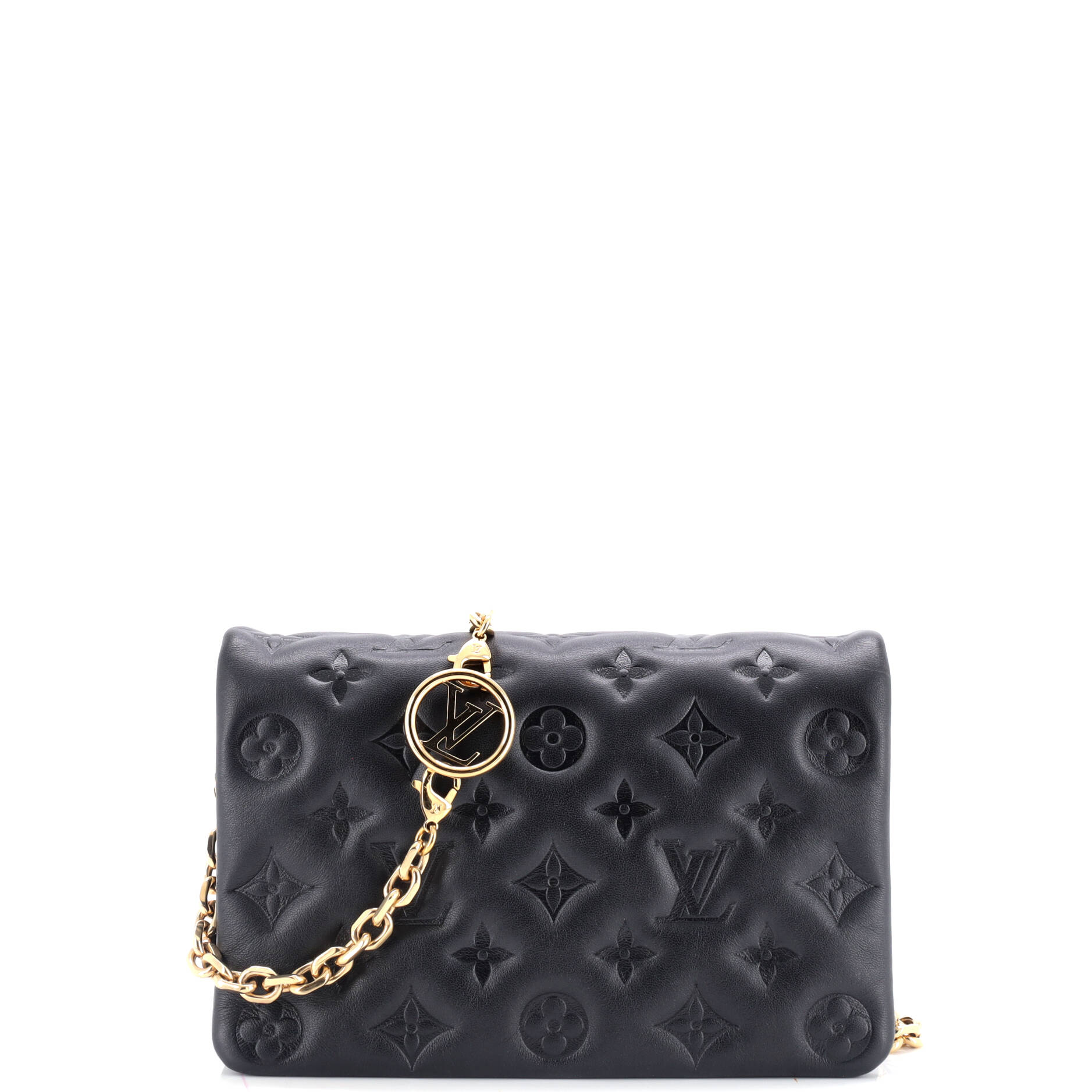Louis Vuitton Coussin Pochette Embossed Lambskin Shoulder Bag Monogram Lambskin 3036561