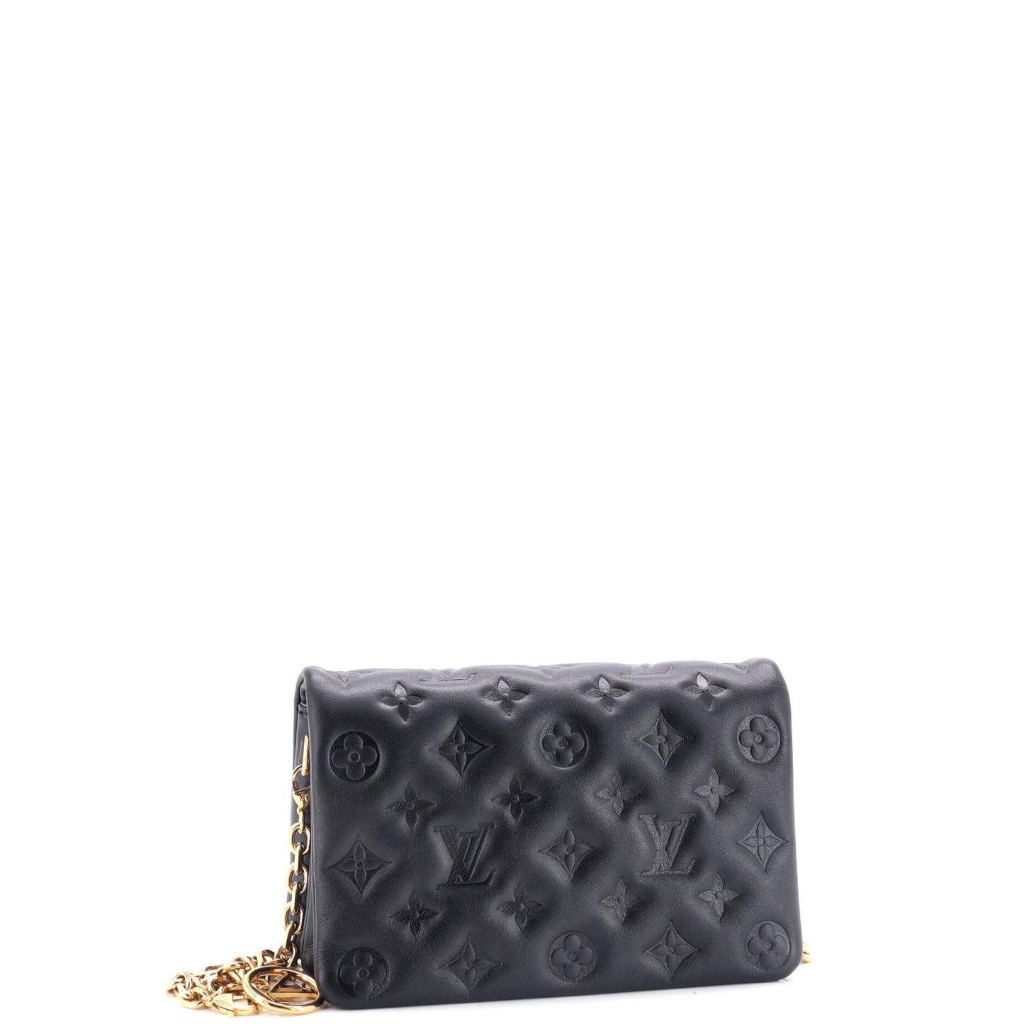 Louis Vuitton Coussin Pochette Embossed Lambskin Shoulder Bag Monogram Lambskin 3036561