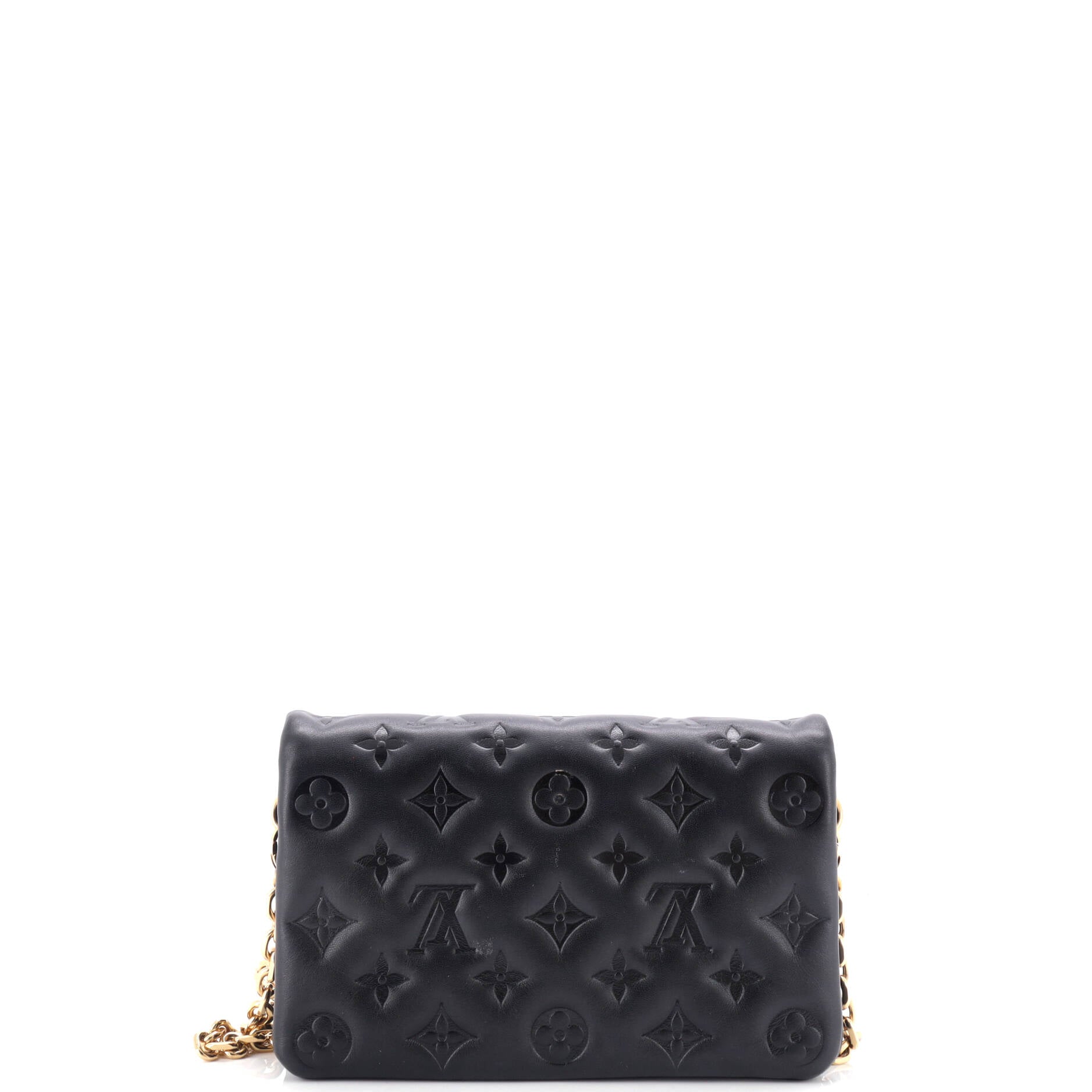 Louis Vuitton Coussin Pochette Embossed Lambskin Shoulder Bag Monogram Lambskin 3036561