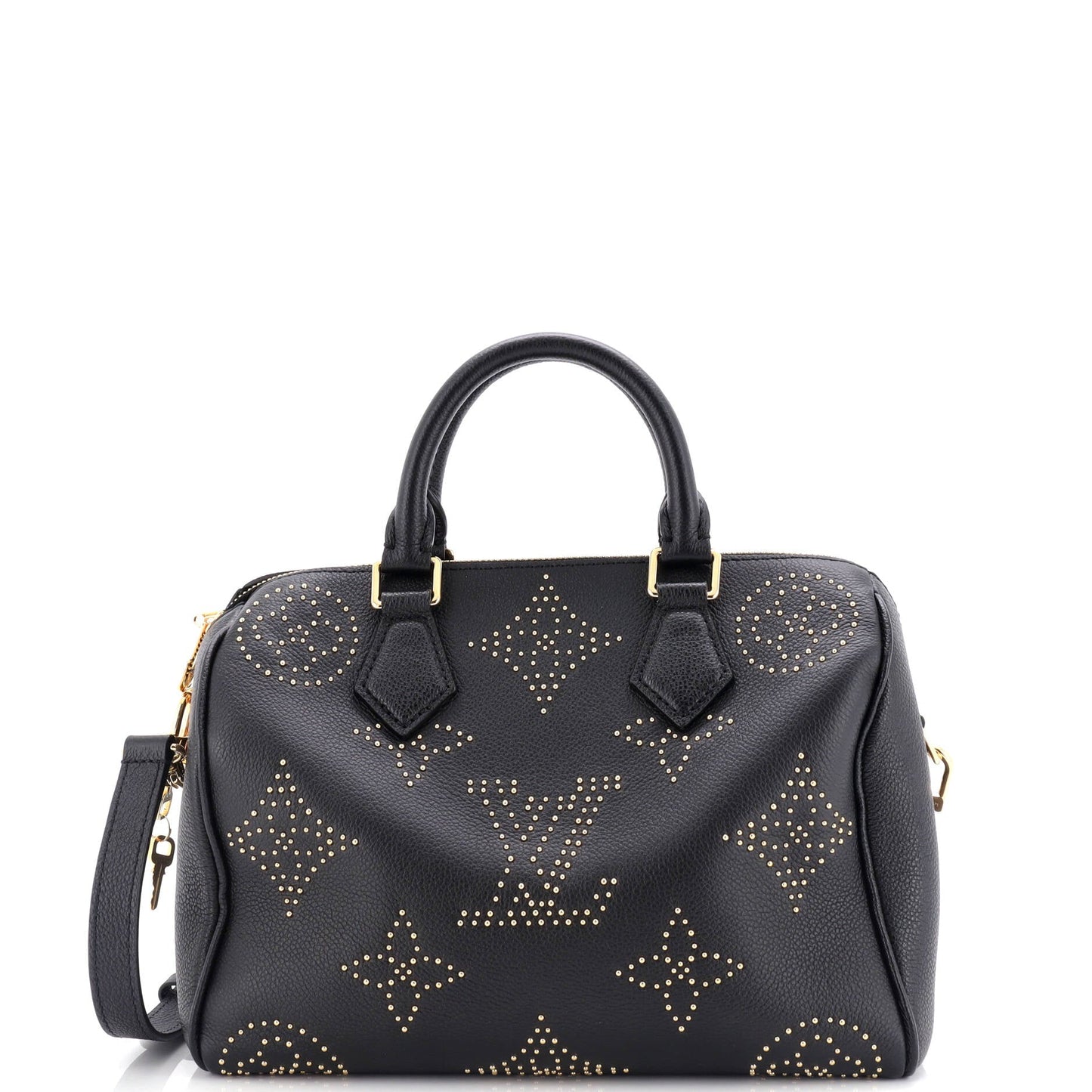 Louis Vuitton Speedy Bandouliere Bag Studded Giant Leather Monogram Travel Bag