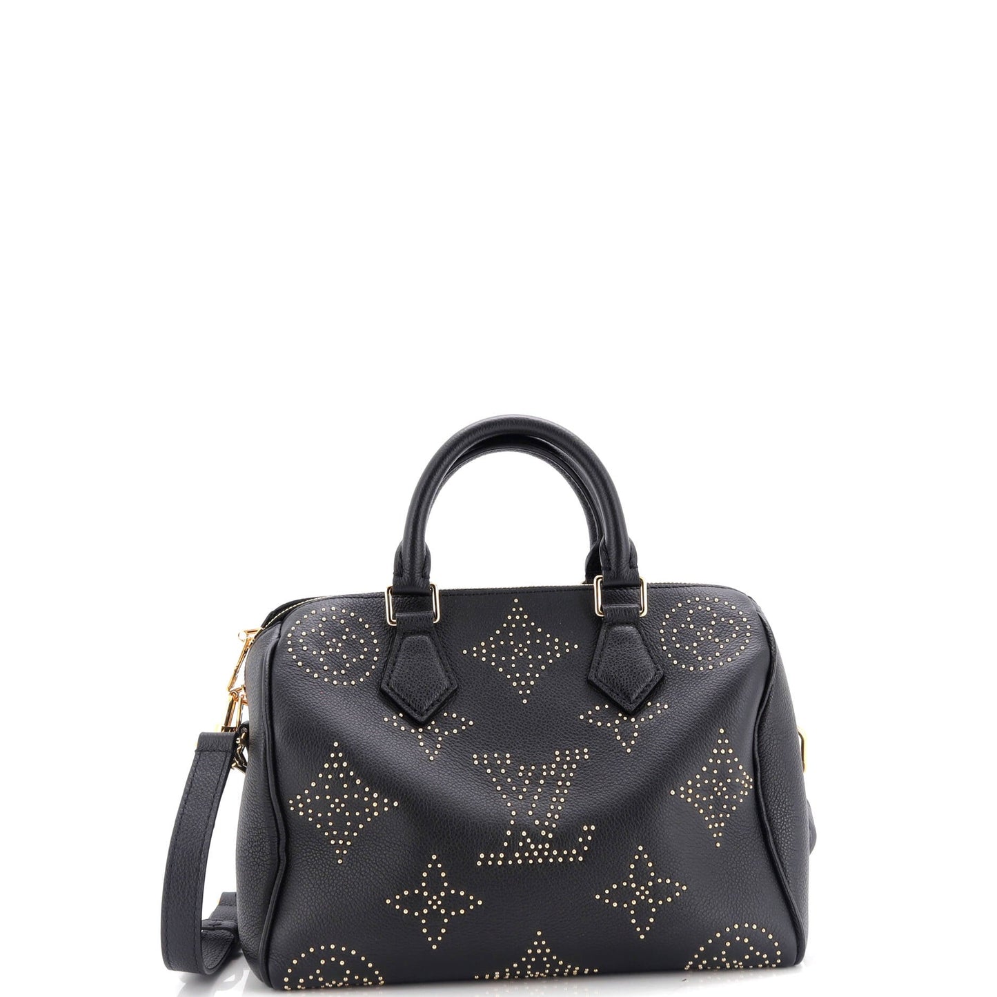 Louis Vuitton Speedy Bandouliere Bag Studded Giant Leather Monogram Travel Bag