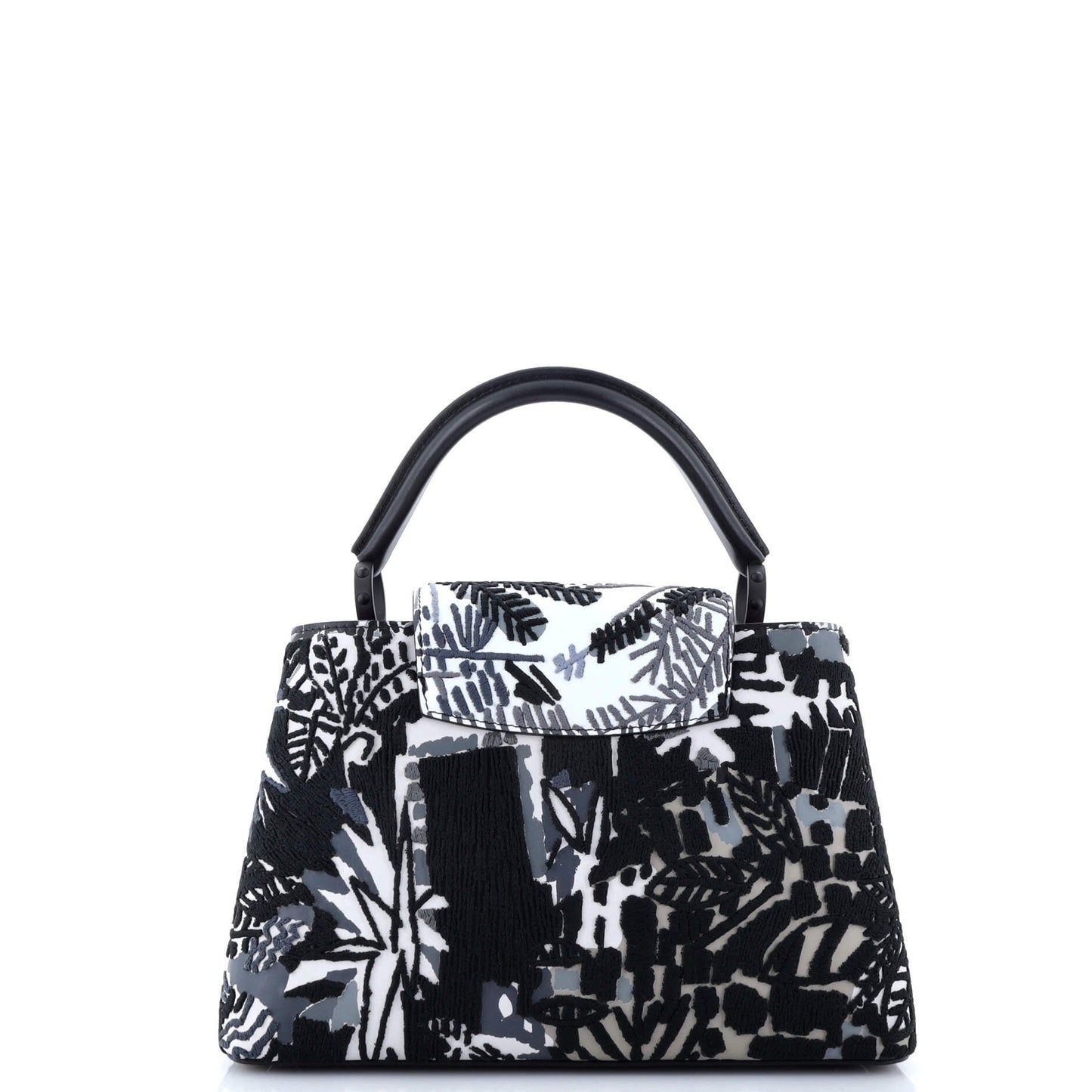Louis Vuitton Jonas Wood Artycapucines Bag Printed Stitched Pm Leather Travel Bag