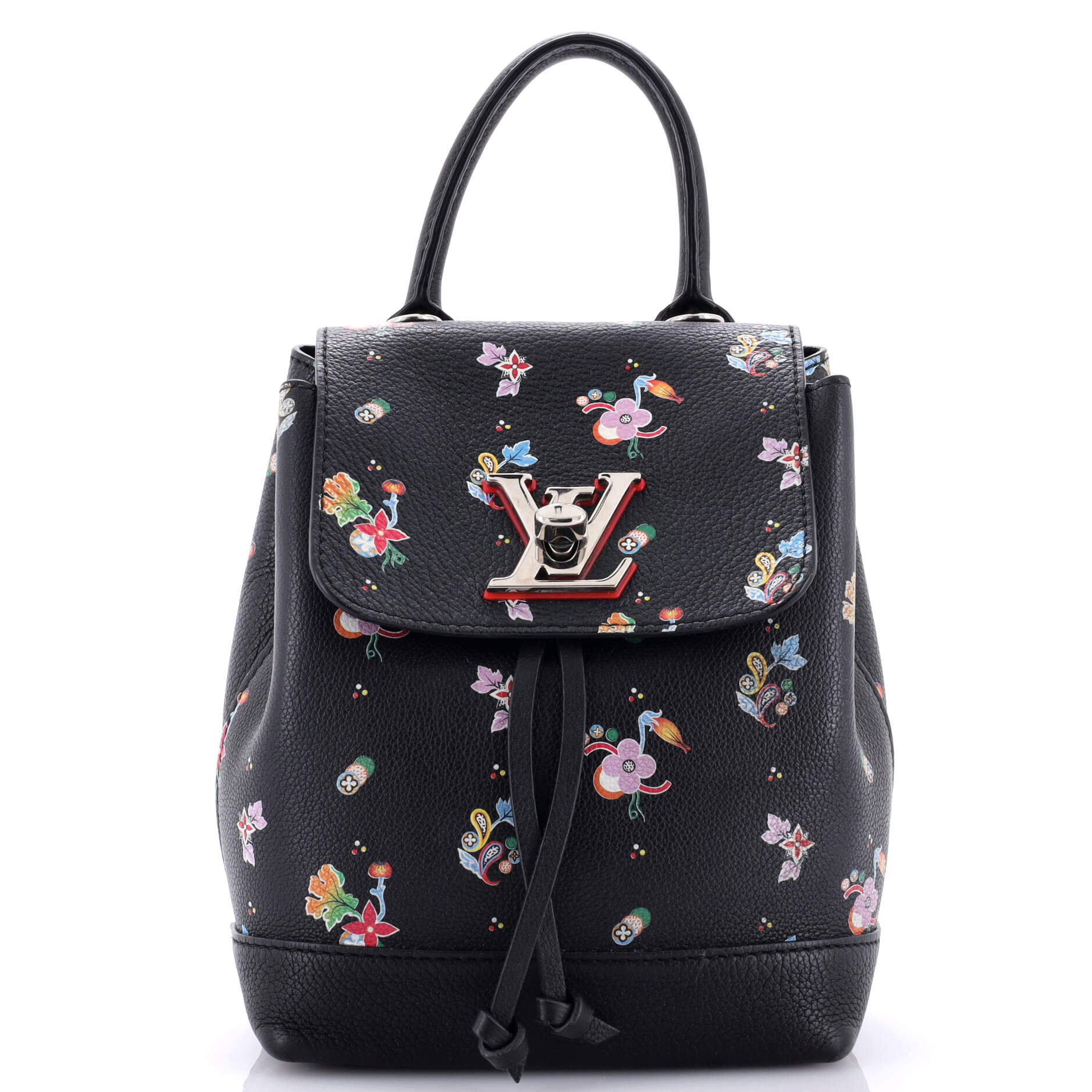 Louis Vuitton Lockme Backpack Floral Printed Leather Mini