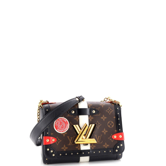 Louis Vuitton Twist Handbag Studded Epi And Mm Leather Canvas Shoulder Bag