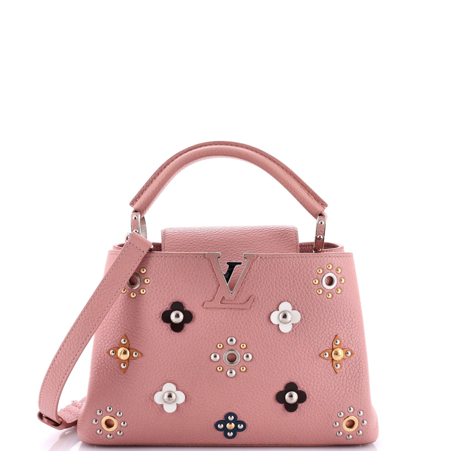 Louis Vuitton Capucines Bag With Embellished Detail Bb Leather Shoulder Bag