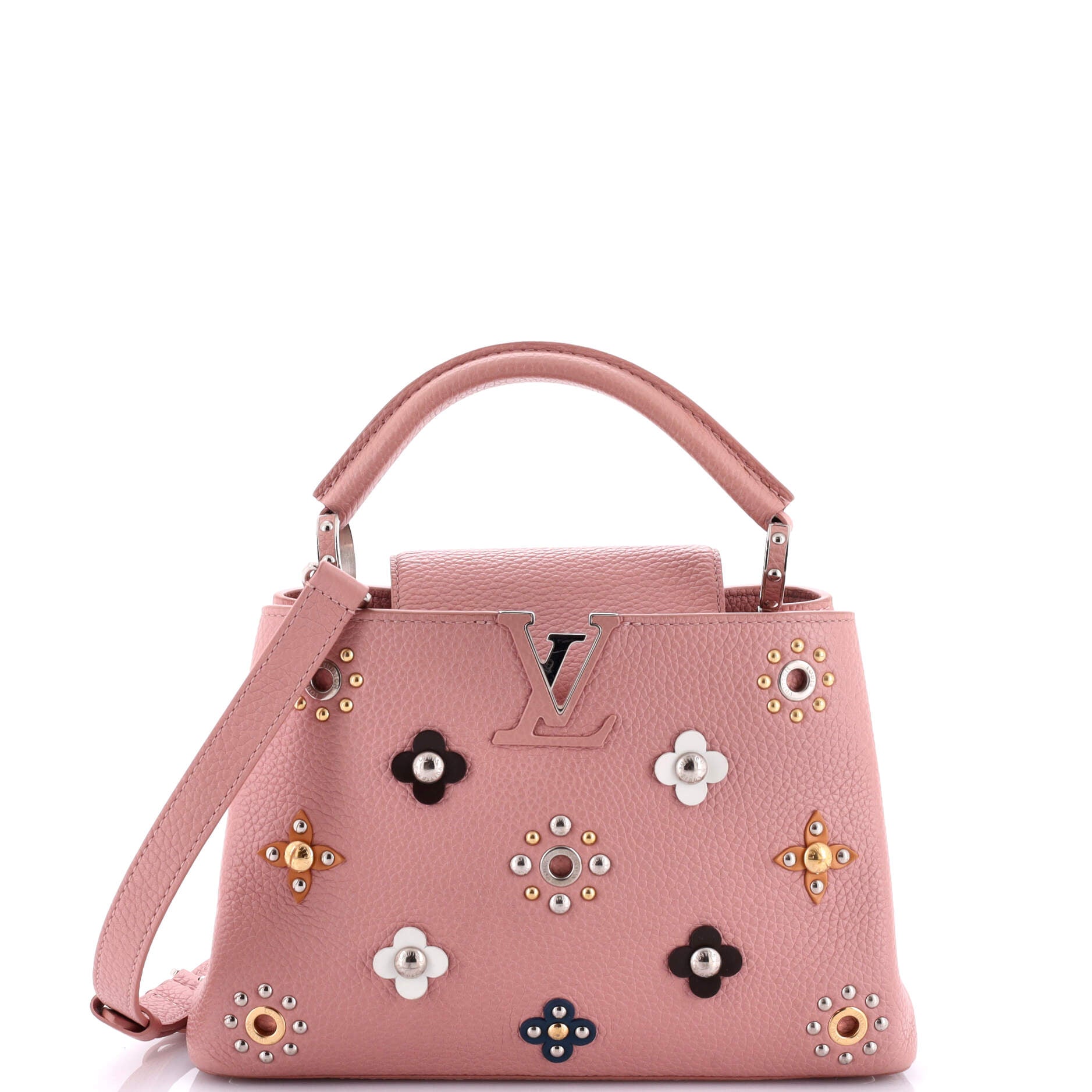 Louis Vuitton Capucines Bag With Embellished Detail Bb Leather Shoulder Bag