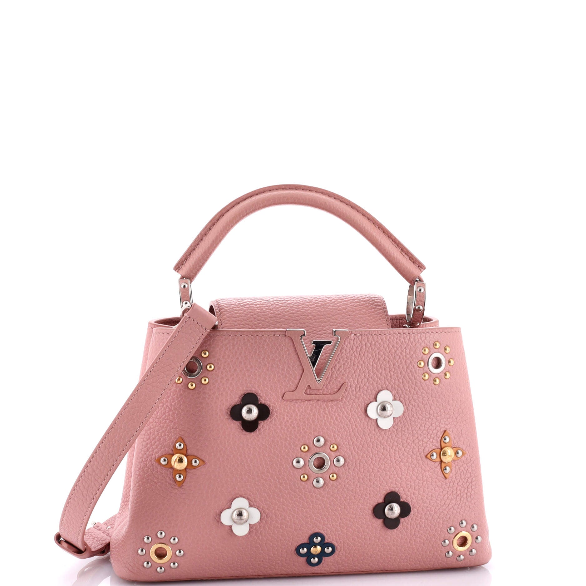 Louis Vuitton Capucines Bag With Embellished Detail Bb Leather Shoulder Bag