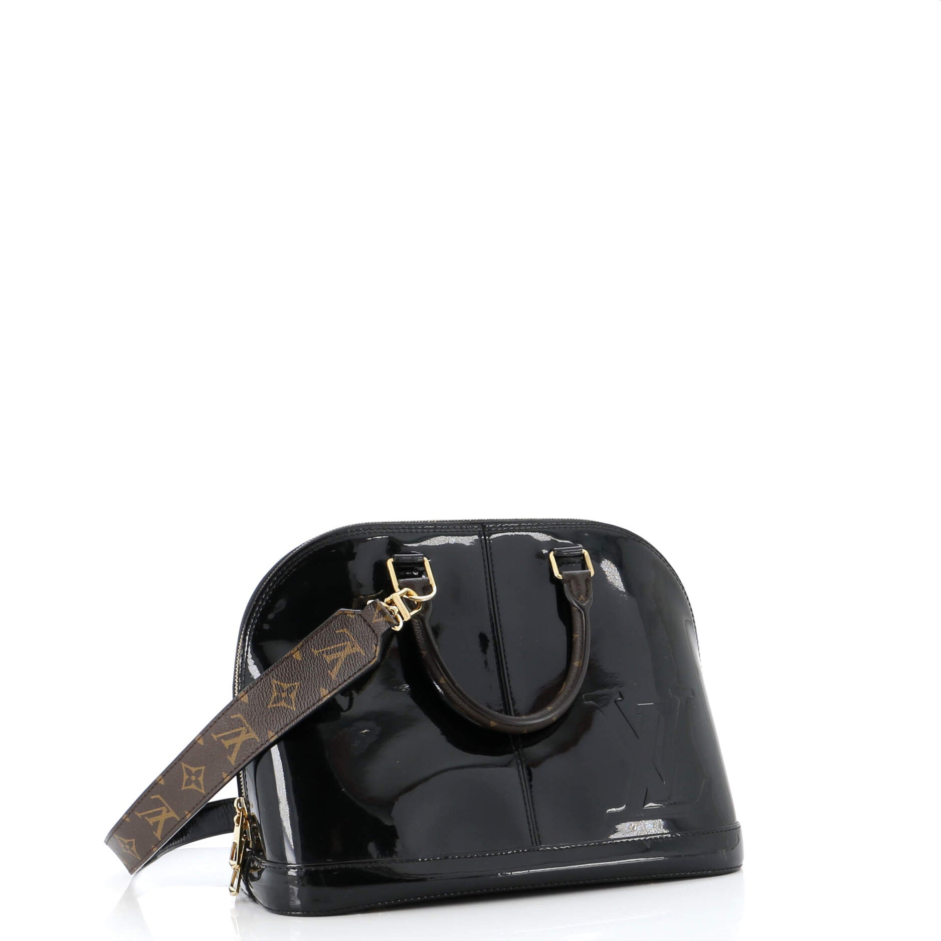 Louis Vuitton Alma Handbag Vernis With Pm Canvas Monogram Travel Bag