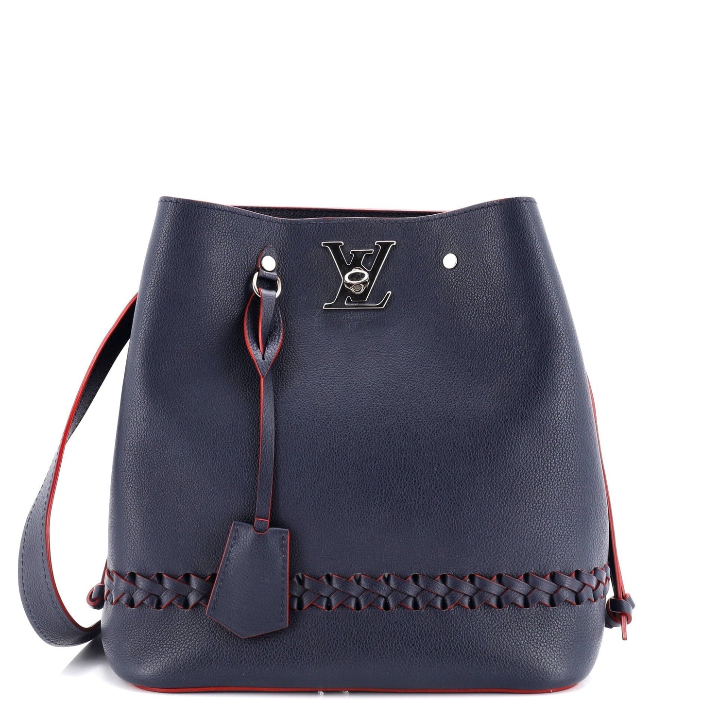 Louis Vuitton Lockme Bag Braided Leather Bucket Bucket Bag