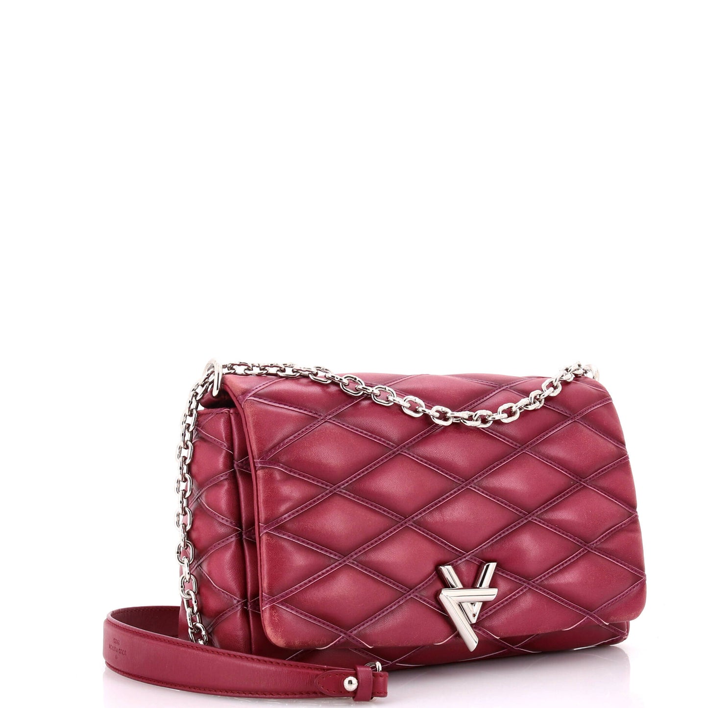 Louis Vuitton Go Handbag Malletage Mm Leather Shoulder Bag