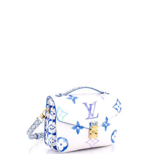 Louis Vuitton Pochette Metis By The Pool Watercolor Giant Monogram Travel Bag