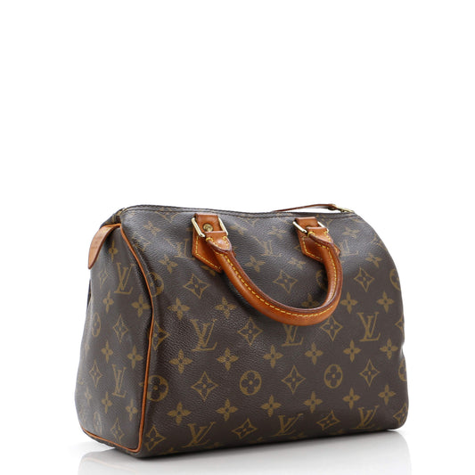 Louis Vuitton Speedy Handbag Canvas Monogram Travel Bag Canvas 253040904