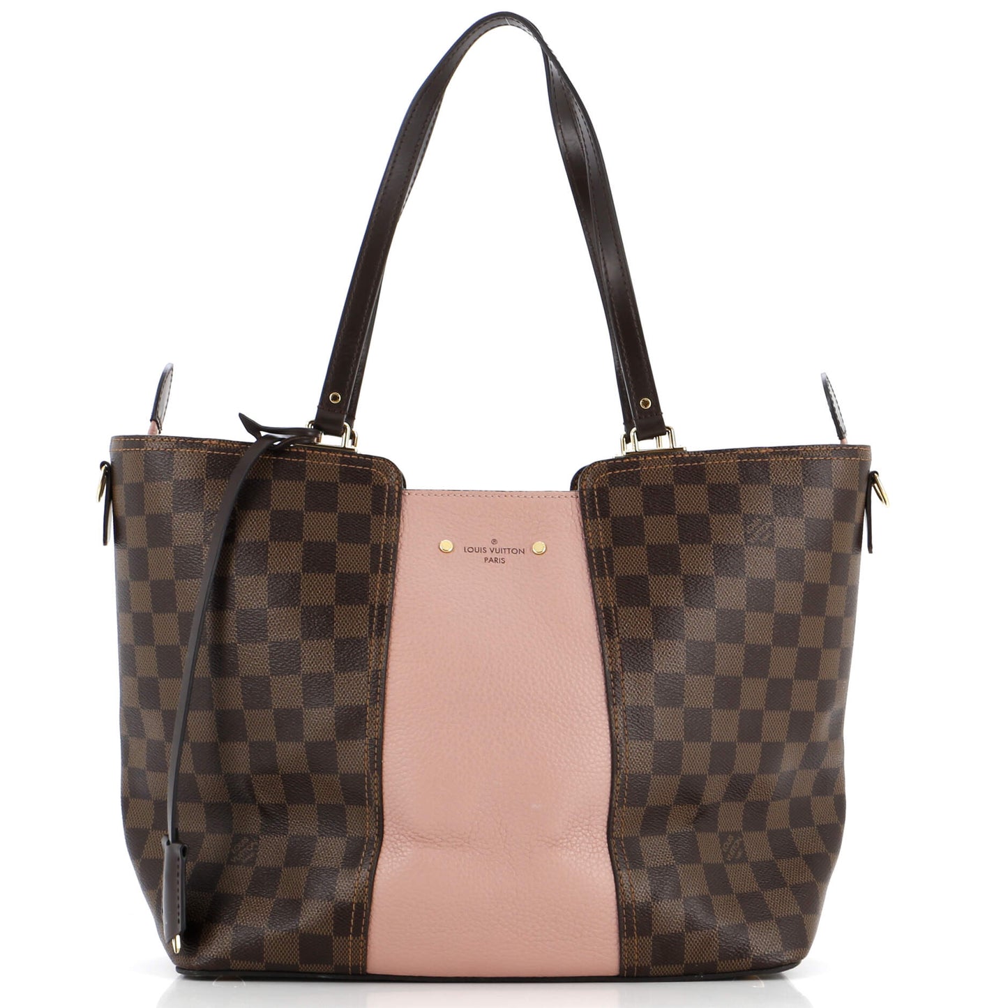 Louis Vuitton Jersey Handbag Damier With Leather Shoulder Bag
