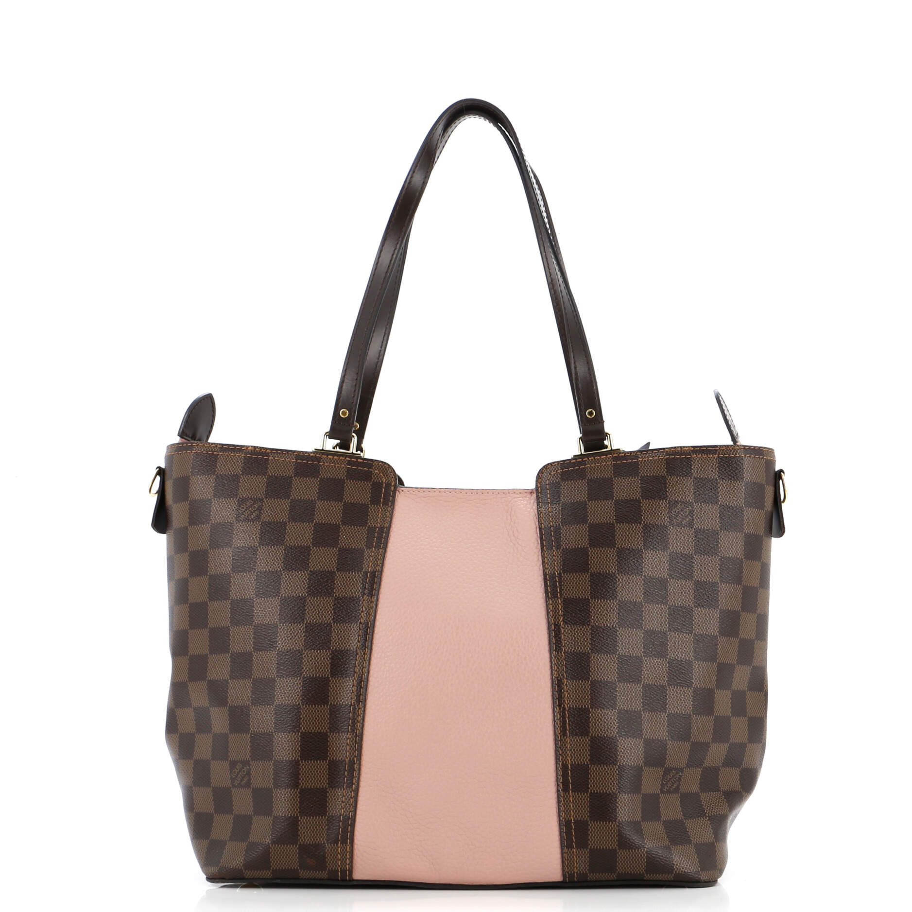 Louis Vuitton Jersey Handbag Damier With Leather Shoulder Bag