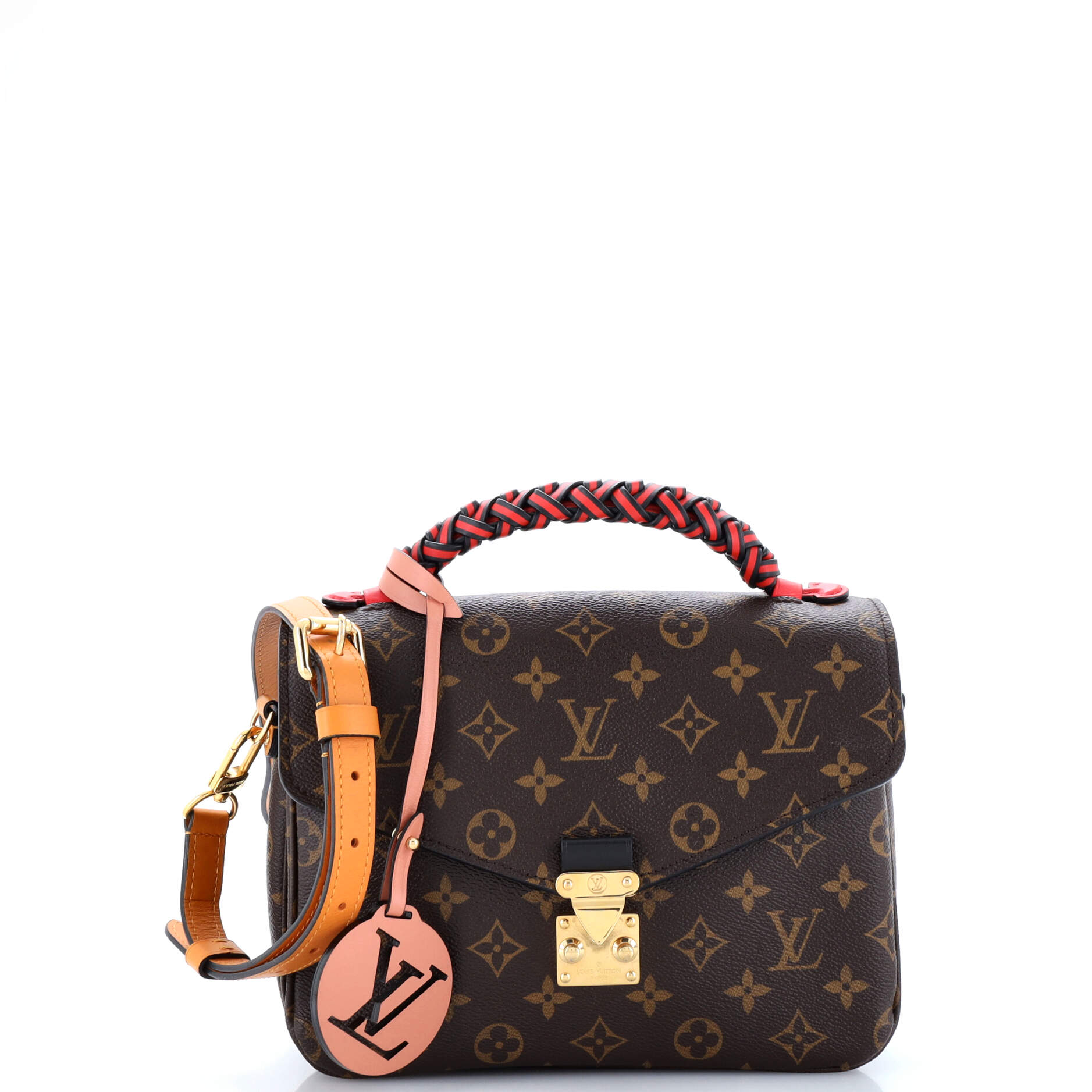 Louis Vuitton Braided Handle Pochette Metis Handbag Canvas Monogram Travel Bag Canvas 3041372