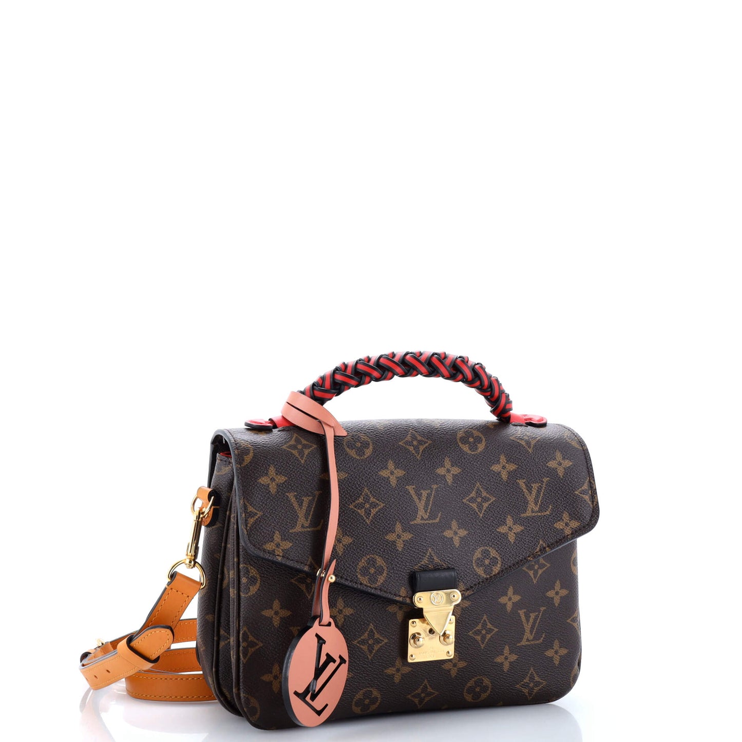 Louis Vuitton Braided Handle Pochette Metis Handbag Canvas Monogram Travel Bag Canvas 3041372
