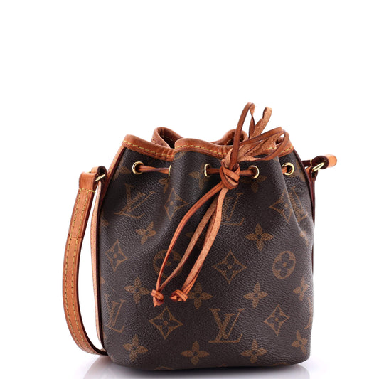 Louis Vuitton Noe Handbag Nano Canvas Monogram Bucket Bag Canvas Nano3041685