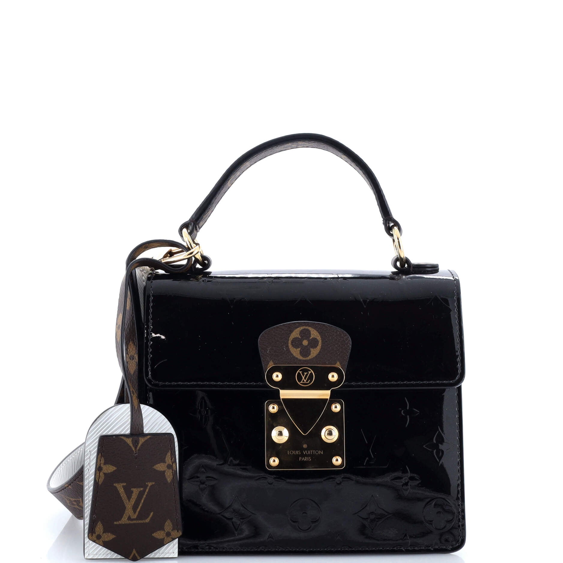 Louis Vuitton Spring Street Nm Handbag Vernis With And Leather Canvas Jewelry Leather 3045841