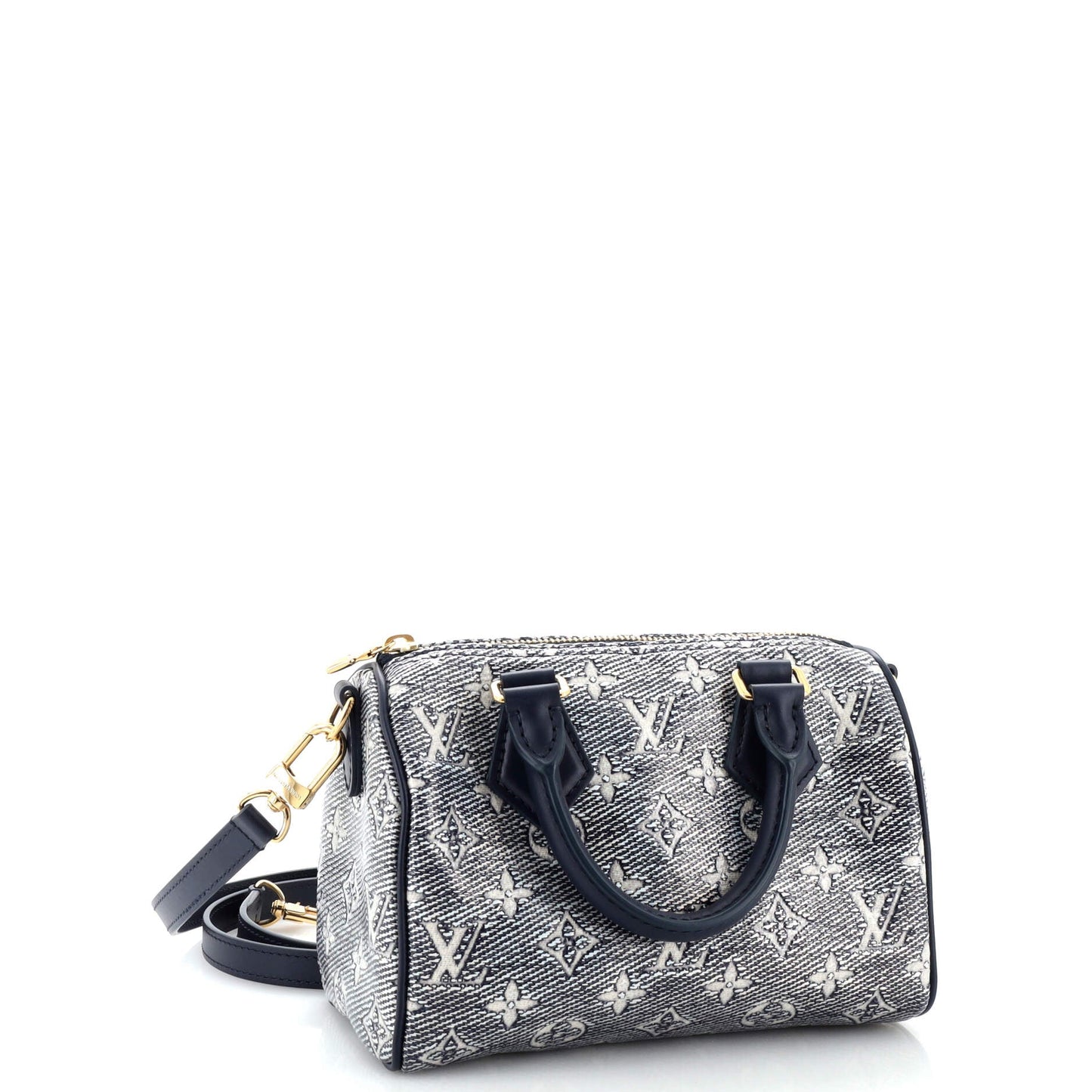 Louis Vuitton Speedy Bandouliere Bag Monoglam Jacquard Canvas Travel Bag