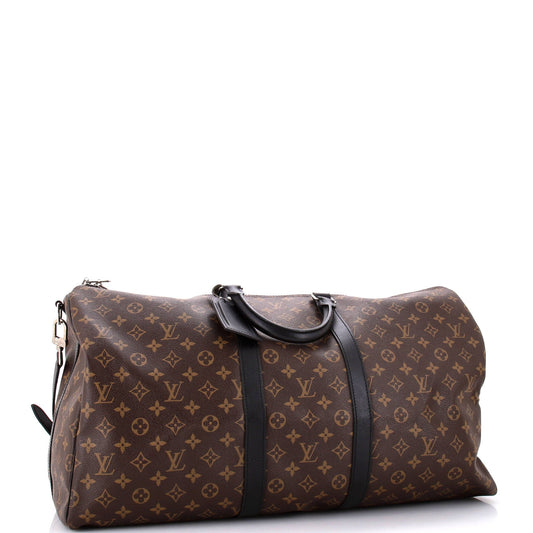 Louis Vuitton Keepall Bandouliere Bag Macassar Canvas Monogram Travel Bag Canvas 503047811