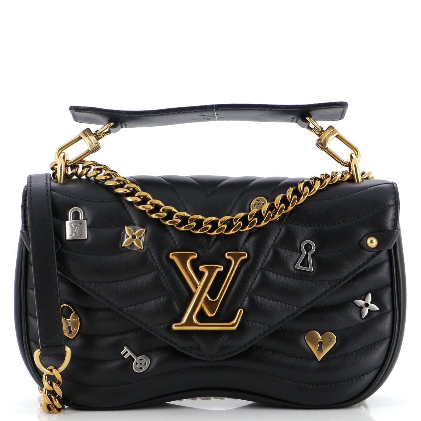 Louis Vuitton New Wave Bag Limited Edition Love Lock Leather Quilted Shoulder Bag