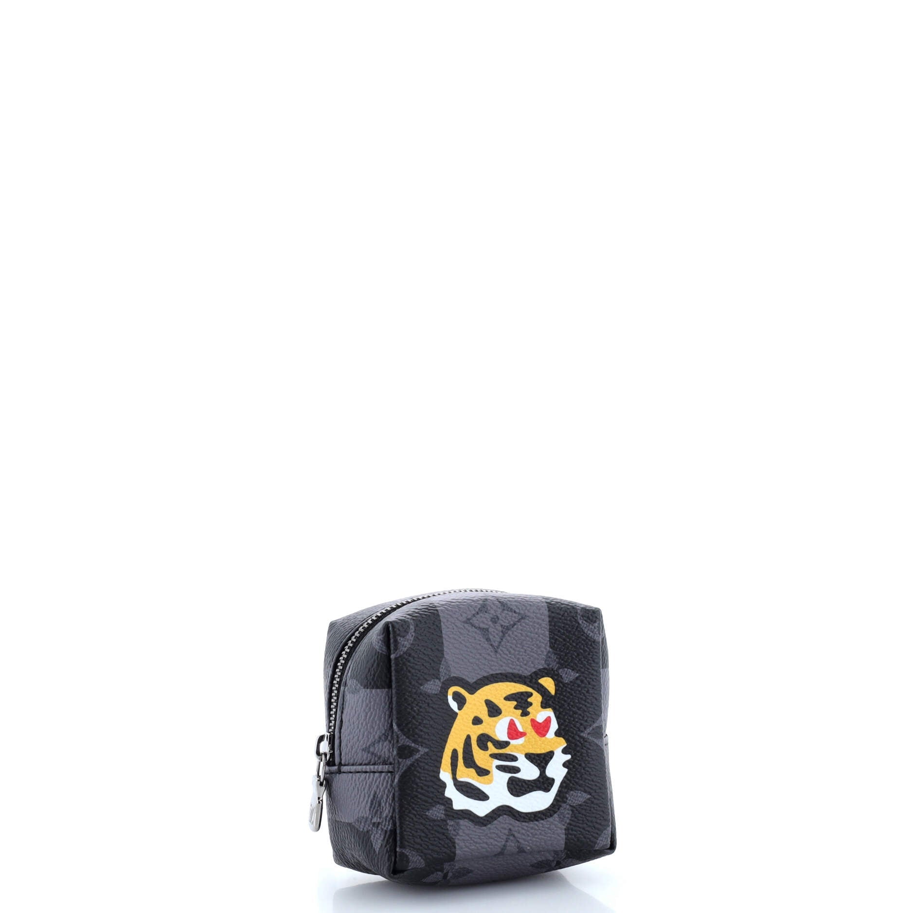 Louis Vuitton Nigo Squared Pouch Bag Charm Printed Eclipse Canvas Monogram Travel Bag