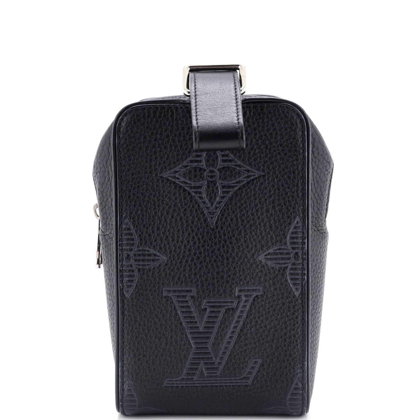 Louis Vuitton Wash Pouch Shadow Giant Taurillon Clutch Bag Leather Monogram