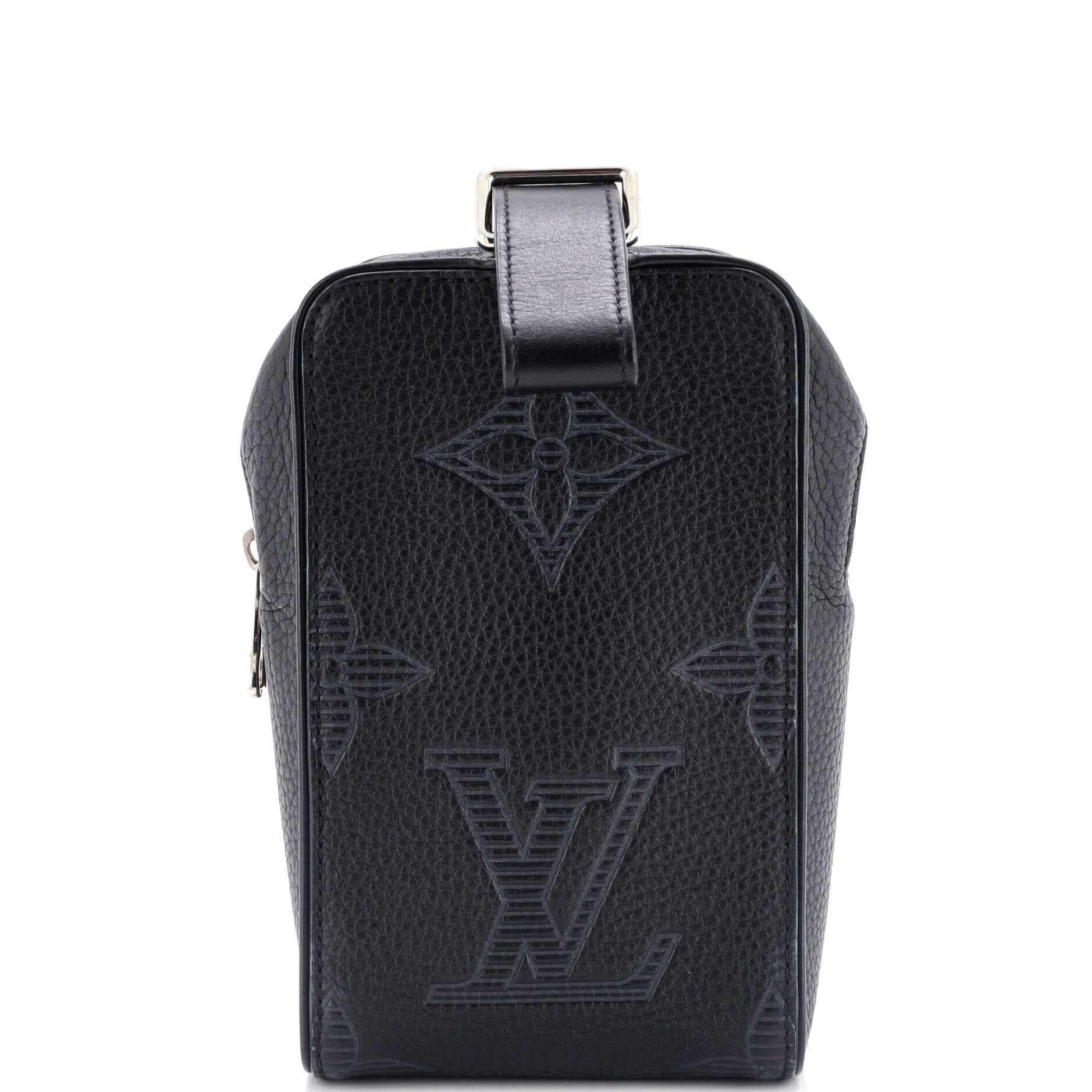 Louis Vuitton Wash Pouch Shadow Giant Taurillon Clutch Bag Leather Monogram