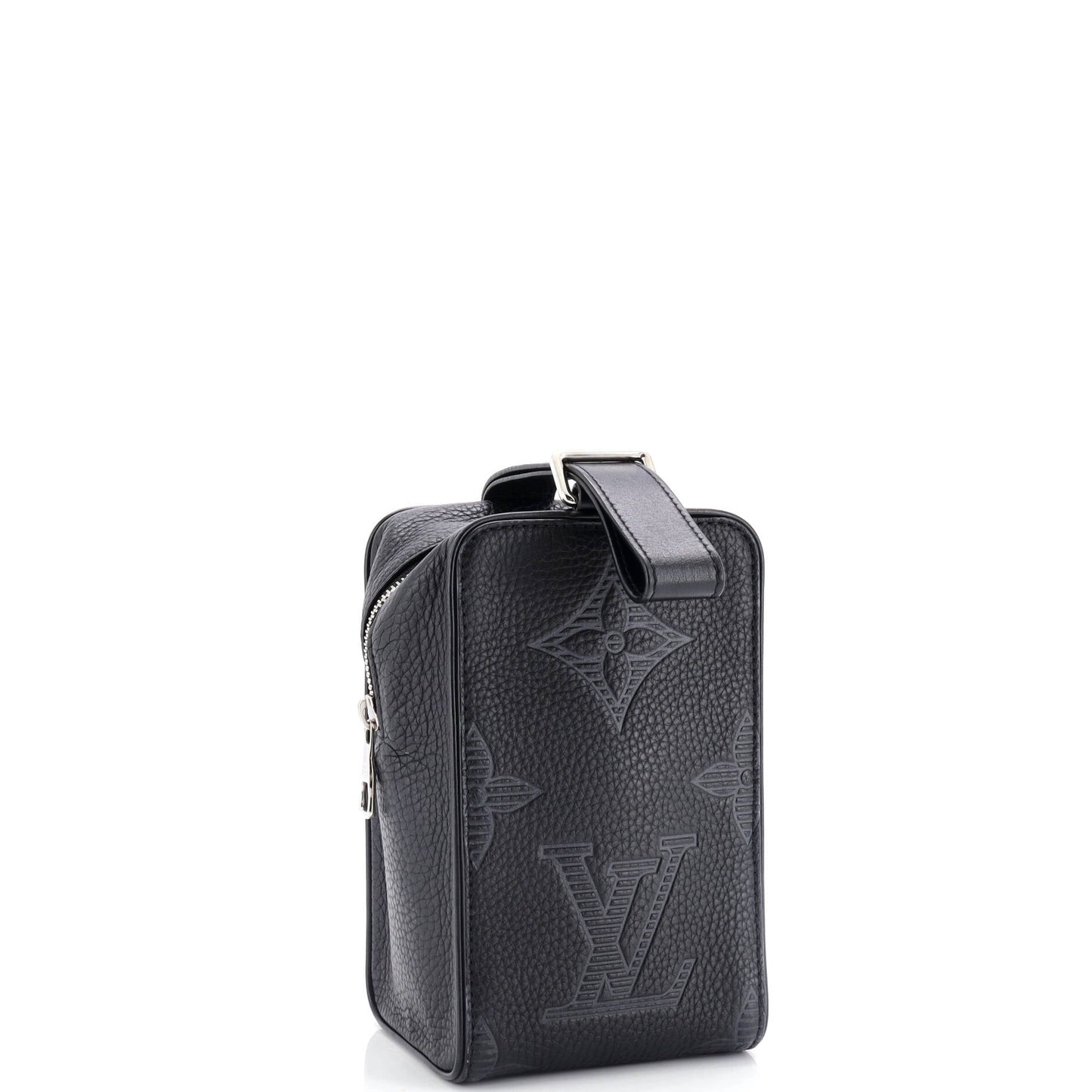 Louis Vuitton Wash Pouch Shadow Giant Taurillon Clutch Bag Leather Monogram