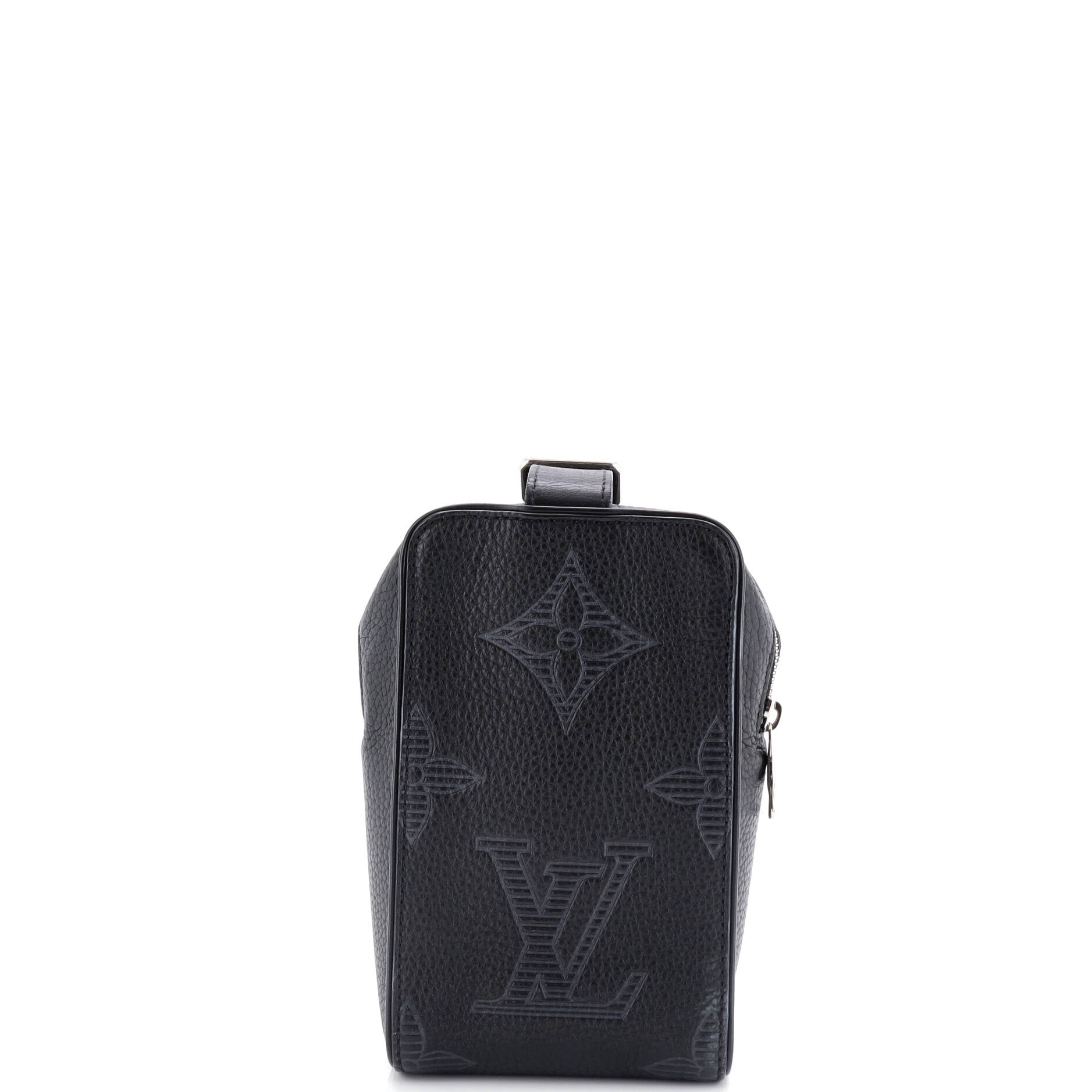 Louis Vuitton Wash Pouch Shadow Giant Taurillon Clutch Bag Leather Monogram